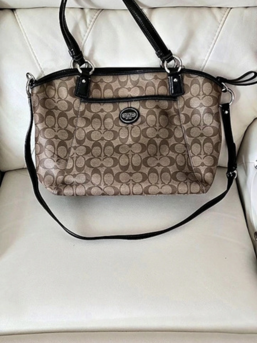 Coach Brown & Black Shoulder Bag